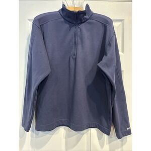 Men's Nike Golf Dri Fit 1/2 Zip Jacket-‎ Navy Blue/ Large